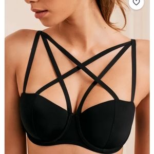 Strappy balconette bra